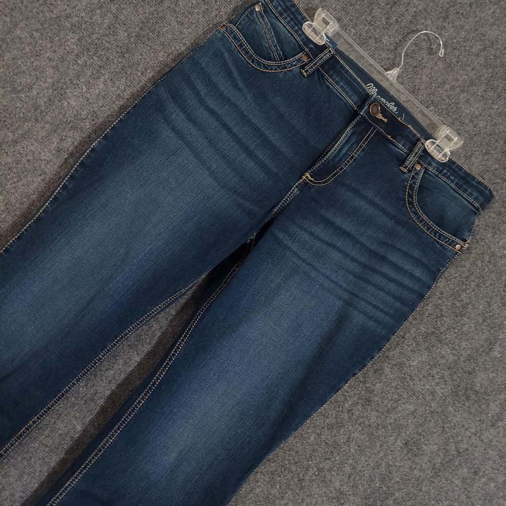 Wrangler Q-Baby Jeans Womens 33x32 Blue Ultimate‎ Riding Jean Mid Rise Stretch